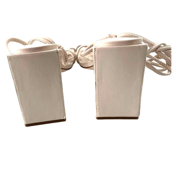 Jessica SIMPSON MAENA LEATHER STRAPPY ANKLE WRAP SANDALS - Picture 6 of 7